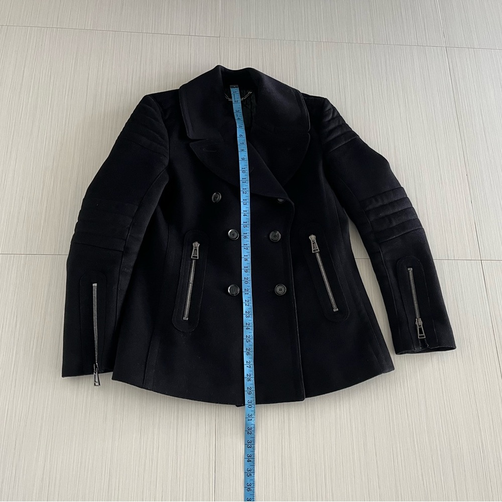 Belstaff Black Double-Breasted Pea Coat - Picture 6 of 16